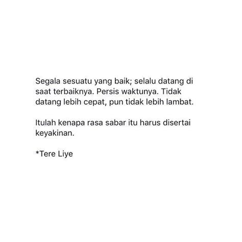 Top quotes by tere liye: Tere liye | Kutipan harian, Kata-kata indah, Kutipan dalam