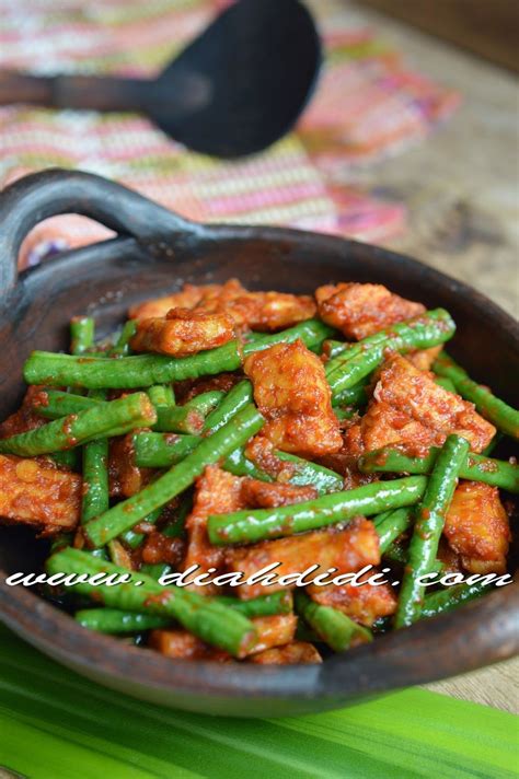 Hampir semua orang menyukai tempe. Tumis Kacang Panjang & Tempe Bumbu Ulek | Veg dishes ...