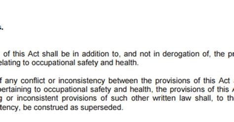 To formulate safety and health policy. OSH The Journey: OSHA 1994 Section 2. Prevailing laws.