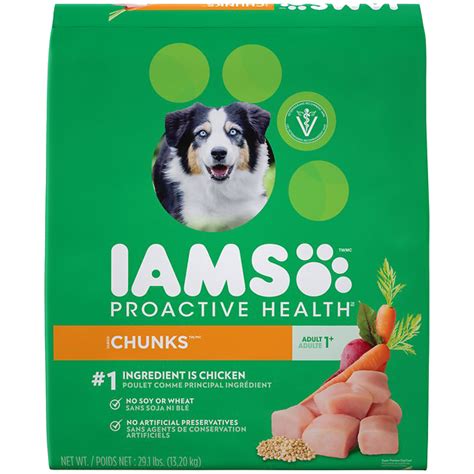 These ingredients can all interfere with the absorption of essential nutrients. Iams ProActive Health Adult Chunks Dry Dog Food vs ...