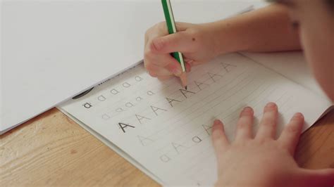 Little girl preparing her English homework Stock Video Footage - Storyblocks