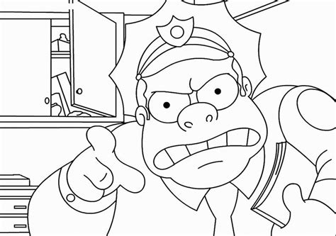 Baixaki » papel de parede » busca » simpsons simpson serie seriado desenho. Desenho para colorir de Policial dos Simpsons