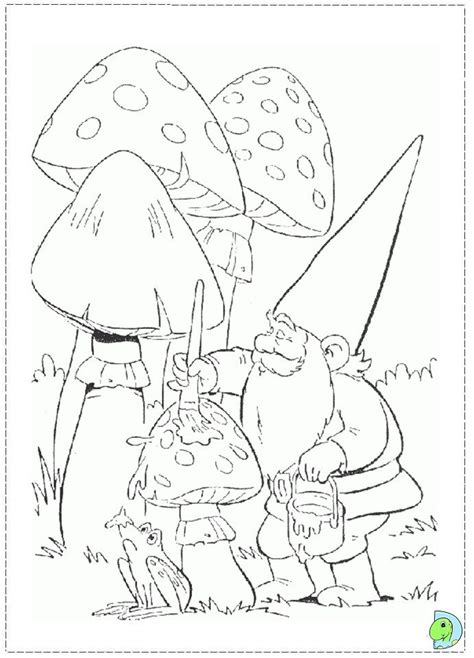 Gnome coloring pages for preschool kindergarten and elementary school children to print and color. garden markers | Fairy coloring pages, David the gnome ...