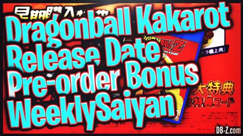 You can follow the list below if you're new to the series or are not willing. Dragon Ball Z: Kakarot RELEASE DATE & Pre-Order BONUS! DBZ ...