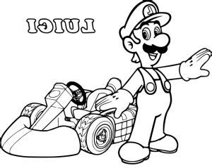 Coloriage mario lance une boule de feu. Dessin Mario Kart Beau Stock Coloriage Luigi Kart à ...