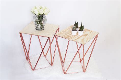 Tisch aus weinkisten selber bauen: Beistelltisch selber bauen aus Kupfer - Kreative Bauanleitung