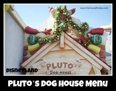 • pluto has to stay and watch the kids while fifi goes out for food. Pluto's Dog House Menu | Toontown in Disneyland