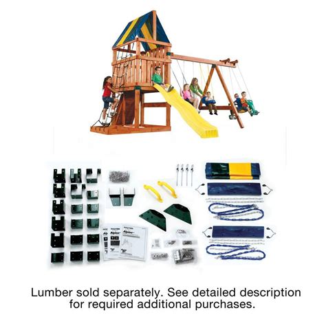 With the help of two or three friends, lift the structure then slide it into your dug holes (image 1). Swing-n-Slide Alpine DIY Play Set Hardware Kit - Custom ...