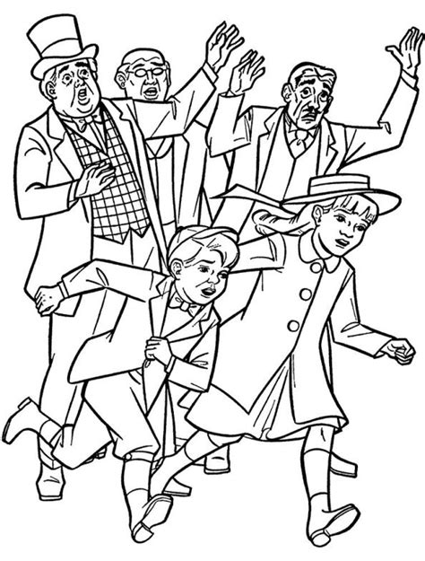 There are also umbrellas that you can decorate yourself and difficult coloring pages of umbrellas for adults. Kids-n-fun.com | 17 coloring pages of Mary Poppins