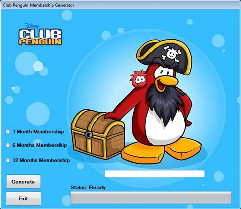 Here you can generate membership codes of club penguin if it doesn't work then the generator is out of codes. Club Penguin Generator -Free Club Penguin Membership 2016 ...