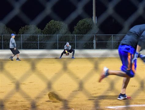 16 players (does not include pitcher, who is on the other team) minimum: Plano Parks & Recreation Adult Sports