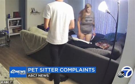 Capri anderson playing with her clean. Pet sitter caught on camera sitting naked on client's ...
