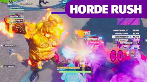 Fight alongside your teammates to rack up your score by finding hidden score multipliers, opening special loot chests, and eliminating as many monsters as you can. Fortnite New mode: Horde Rush - latest update June 14 ...