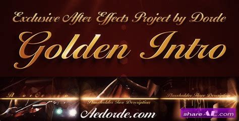 Amazing after effects templates with professional designs toggle navigation. Golden Logo - After Effects Project (Videohive) » free ...