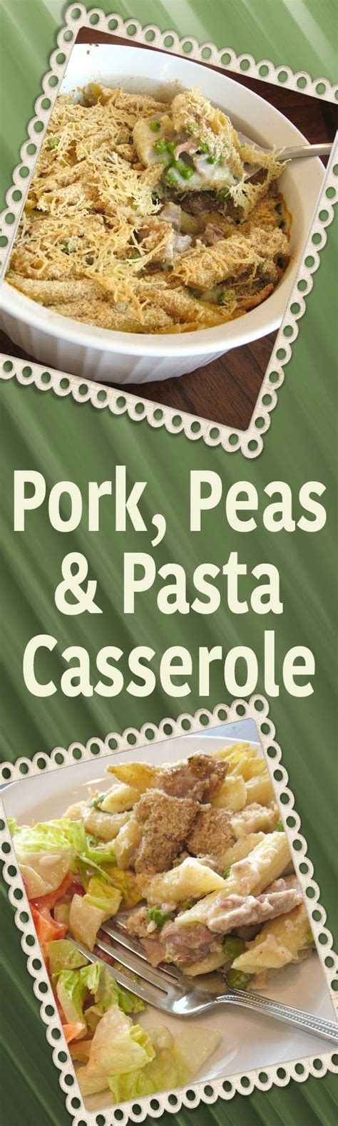 · this is my mom's pork noodle casserole. Pork Peas & Pasta Casserole | Leftover pork recipes, Pork ...