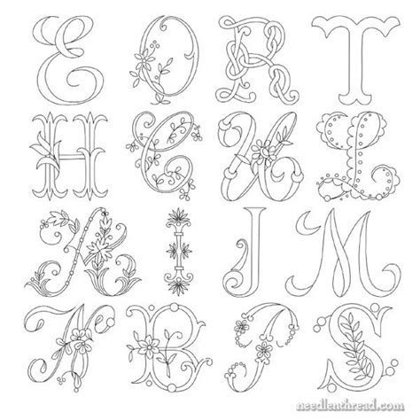 Here are some ideas on how to work quotes and monograms in hand embroidery! Monograms for Hand Embroidery Index | Embroidery alphabet ...