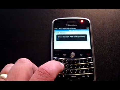 Switch on the cell phone. Blackberry 8900 Bold Unlocking Instructions - YouTube