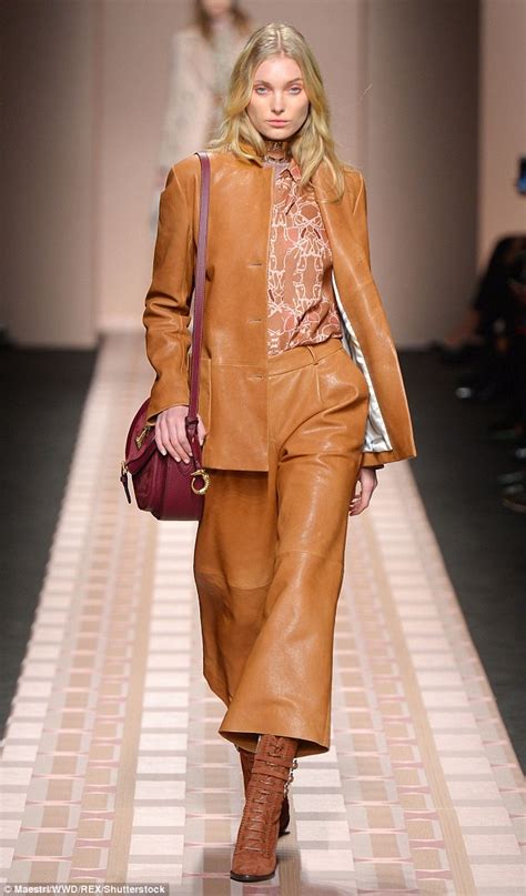 I prefer this coat to the coat you were wearing yesterday. Elsa Hosk stuns on catwalk at Trussardi show at MFW ...