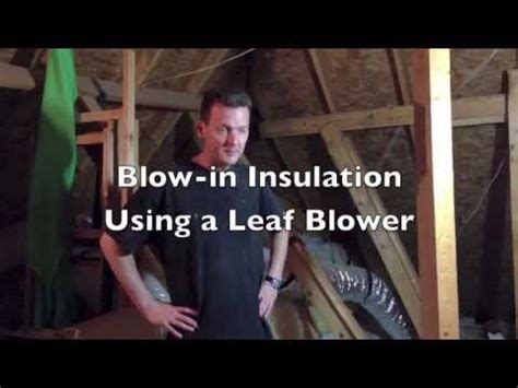 Once cellulose insulation reaches a certain depth in the attic, it can act as an effective are barrier and slow down the movement of air between the living space the blower machine kicks up a lot of dust from breaking up the chunks with its agitator. Blow in Insulation with a Leaf Blower - YouTube