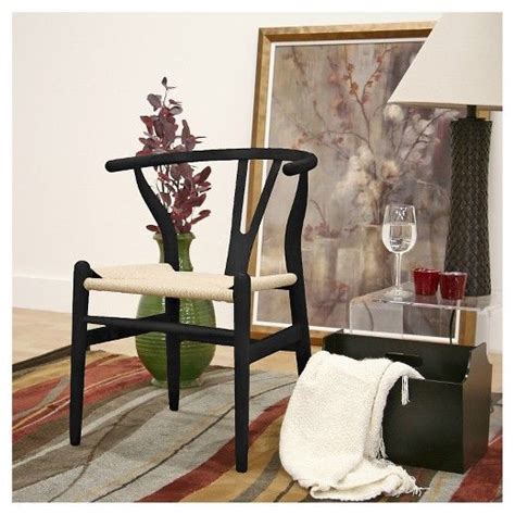 Use as an accent chair in your living room or as a dining chair. Wishbone Wood Y Chair Black Wood - Baxton Studio | Black wishbone chair, Dining chairs, Furniture