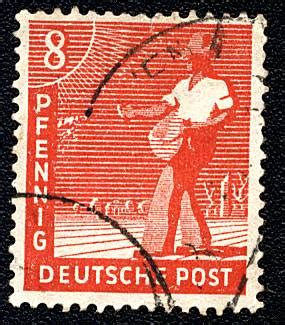 Alle ausgaben waren überdruckte briefmarken der alliierten besetzung. +Deutsche Post Briefmarke 1947 : Leipziger Messe 1947 In ...