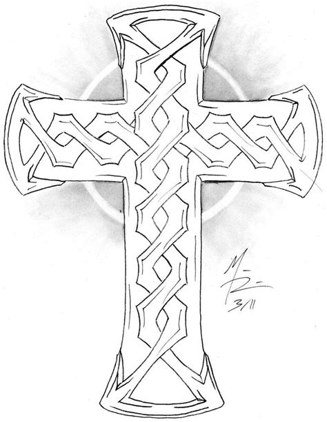 Meanings and symbols of celtic shamrock tattoo. Cross Tattoo Outline Cross tattoo cliffliongod | Cross ...