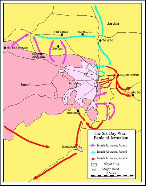 A collection of historical maps covering the history of palestine from its beginning to our days, including the national history of israel and arab palestine. Map of Israeli Conquest of Jerusalem in the 6 Day War 1967 ...
