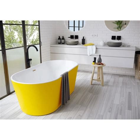 Navegue pelo site da empresa e conheça um pouco mais a companhia, seus departamentos e produtos, além das. Baignoire îlot ovale l.75 x L.160 cm jaune Anna | Leroy ...