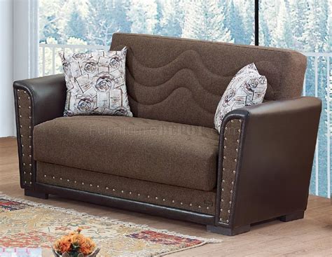 Air leather, extendable headrests black red white this elegant leather couch set is beautifully designed with durable fabric, and a beautiful, modern style. Toronto Sofa Bed in Brown Fabric by Empire w/Options