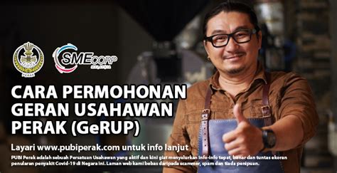Kursus yang kami anjurkan adalah dengan kerjasama jabatan kerajaan yang berkaitan. Cara Permohonan Geran Usahawan Perak (GeRUP) | Info