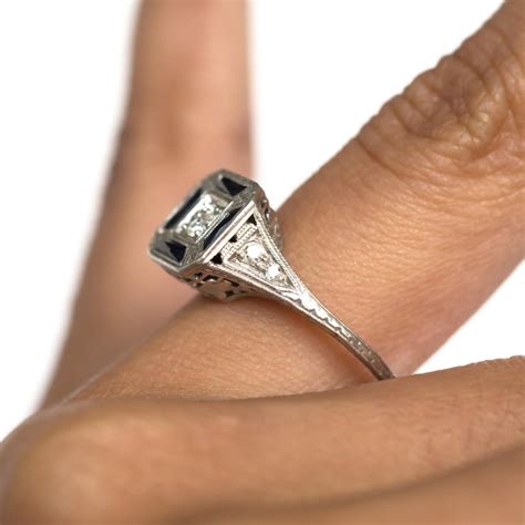 A carefully picked golden diamond ring, set by experienced craftsmen, truly is the ultimate engagement gift. .15 Carat Diamond Platinum Engagement Ring For Sale at 1stdibs