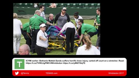 The american ace suffered an agonising knee injury after a shocking fall during her secon… Bethanie Mattek-Sands suffers horrifying knee injury at ...