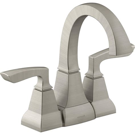 Featuring a stylish silhouette, this rubicon 8 in. KOHLER 4 in. Centerset Bathroom Faucet 2-Handle Lever ...