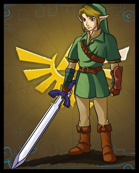 Here he is all buttoned up and cute. How To Draw Link, Step by Step, Drawing Guide, by Dawn ...