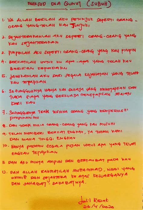 Pada dasarnya, doa qunut ada beberapa macam, seperti doa qunut salat subuh, doa qunut salat witir saat masuk paruh akhir bulan ramaddan, dan sebagaimana dilansir nu online, pendapat bahwa membaca doa qunut di saat sholat subuh adalah hal sunnah dan dianjurkan datang dari para ulama. Doa Qunut, Doa Besar Waktu Subuh Bagi Tolak Bahaya ...