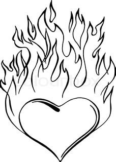 Search through 623,989 free printable colorings at getcolorings. Coloring Pages Of Hearts With Flames | Free download on ClipArtMag