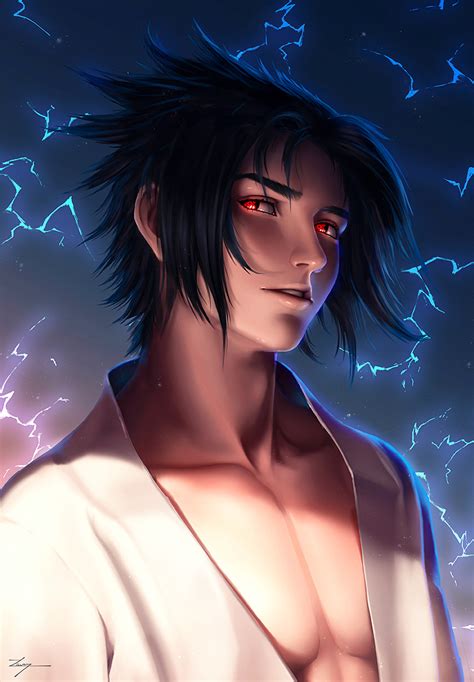 #naruto #sasuke #sasuke uchiha #sharingan. Lightning Villain - Sasuke Uchiha | Daily Anime Art