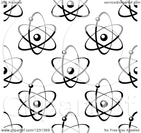 Atomic and nuclear chemistry t. Clipart of a Black and White Seamless Atom and Molecule ...