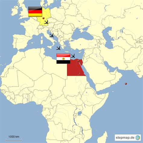 Tunesien ist für uns das reiseziel um richtig wüste zu erleben, auch wenn man nicht so lange urlaub hat. StepMap - Urlaubsreise nach Ägypten - Landkarte für ...