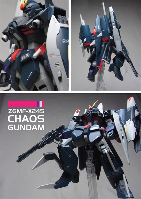 It is fully posable thanks to polycap joints and comes equipped with a beam rifle, beam saber, shield and large backpack. GUNDAM GUY: 1/100 ZGMF-X24S Chaos Gundam - Customized Build