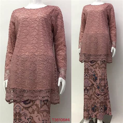 Untuk baju, guna kain 2 meter juga. Nayla.Z Baju Kurung Suit Lace Skirt Long sleeve Lengan ...