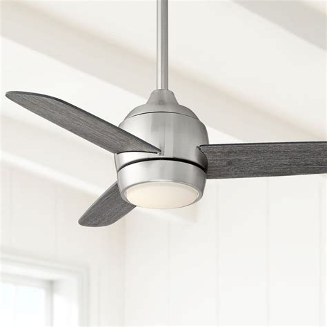 5396 blade pitch 27 remote/wall. 36 Inch Chalet Brushed Nickel And Gray Wood Led Ceiling ...