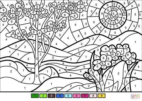 Color by number * spring * coloring page. Spring Color by Number | Free Printable Coloring Pages