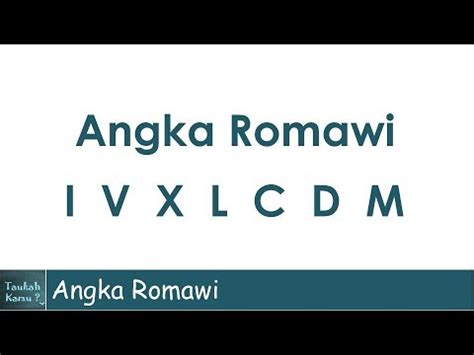 Fungsinya cukup luas seperti penomoran dan yang paling sering digunakan. Bilangan romawi — angka romawi atau biasa disebut bilangan ...