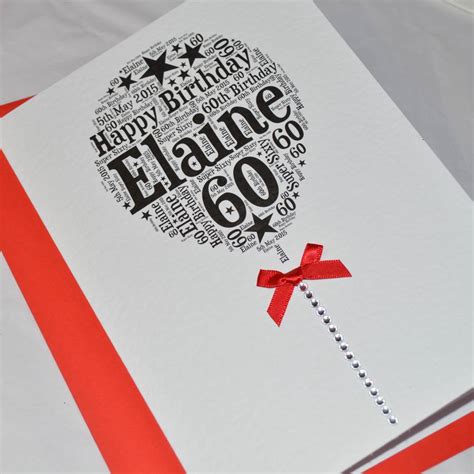 At 60 years one has gained so many experiences and there are many special moments in life that one can remember. 60th Happy Birthday Balloon Sparkle Card By Sew Very ...