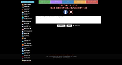Leechers & premium link generators in top of the list are getting more clicks each day. LeechALL - Free Premium Link Generator [ RAPIDGATOR.NET ...