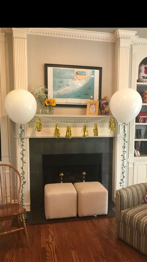 Check out our baby shower seating selection for the very best in unique or custom, handmade pieces from our banners & signs shops. Baby Shower Seating. #balloons #garland #fireplace # ...