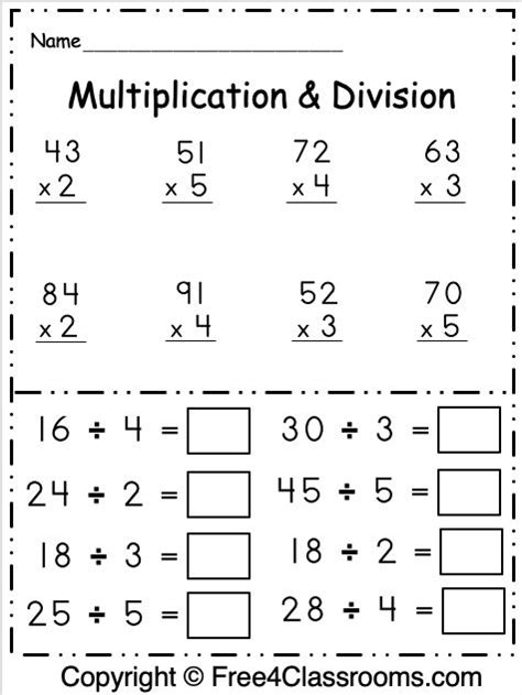 We did not find results for: Free Multiplication and Division 1 Digit Math Worksheet ...