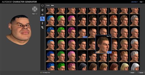Create realistic characters for fun or for use in creative projects. Autodesk Character Generator
