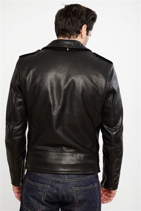 Schott nyc hand vintaged cowhide leather motorcycle jacket. Schott NYC #519 Waxy Natural Cowhide 50's Perfecto ...